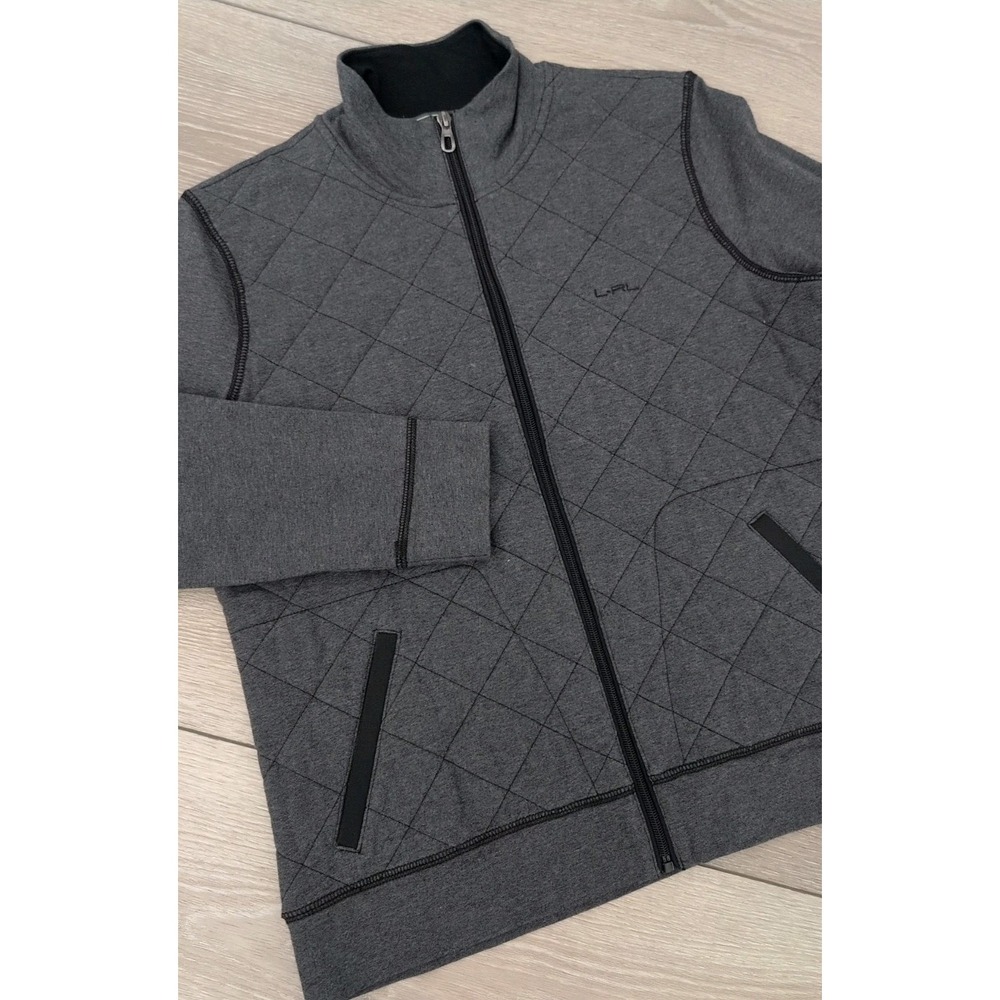 LRL Lauren Ralph Lauren Active Jacket Diamond Quilted Gray Women Sz‎ L